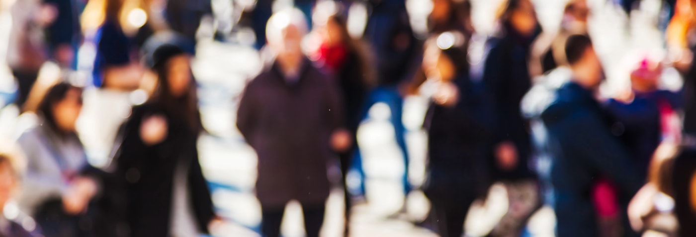 crowd walking Richmond